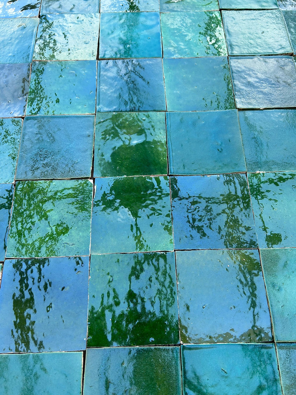 Miniature : Zellige 10x10 vert émeraude taillé à la main