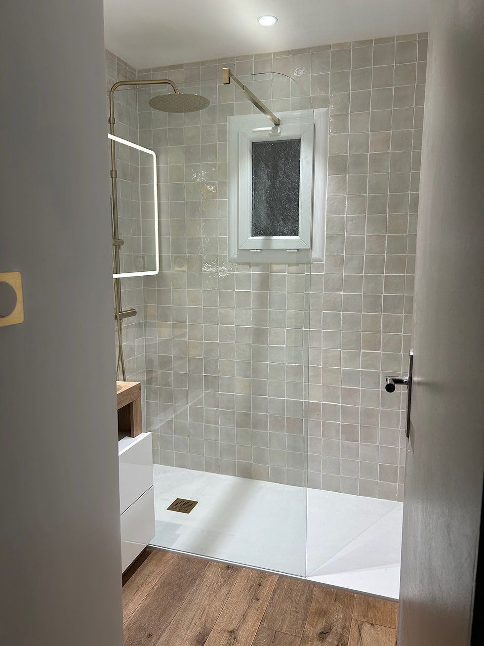 Miniature : Zellige 10x10 blanc nacré N°33