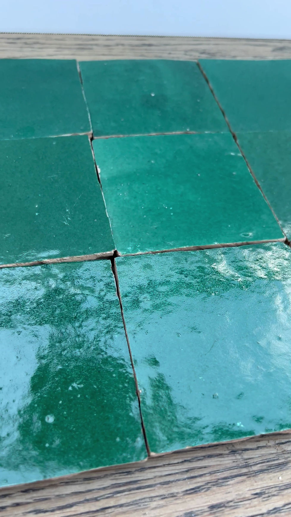 Miniature : Zellige 10x10 vert de Fès taillé à la main