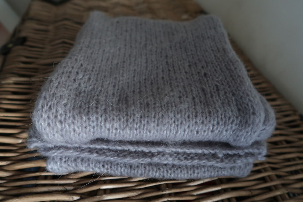 Thumbnail: Mohair Scarf in Grey