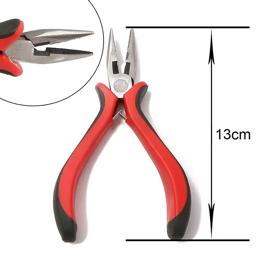 Thumbnail: Mini Pliers Tools Set for Jewelry Making Beading Round Flat Long Needle Nose