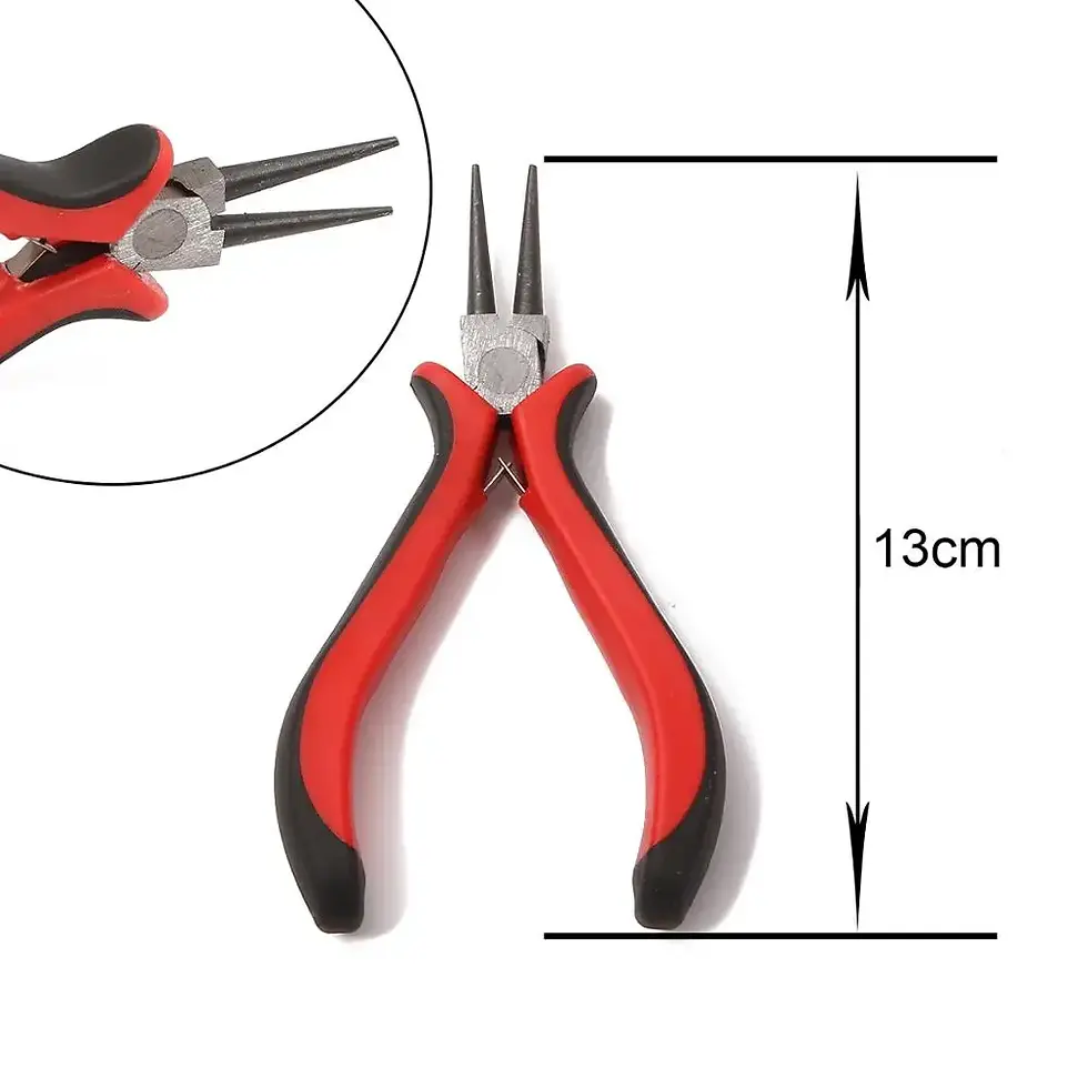 Thumbnail: Mini Pliers Tools Set for Jewelry Making Beading Round Flat Long Needle Nose
