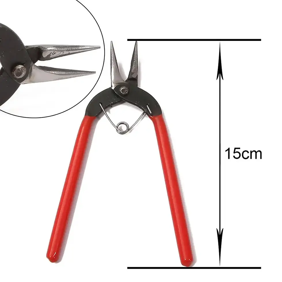 Thumbnail: Mini Pliers Tools Set for Jewelry Making Beading Round Flat Long Needle Nose