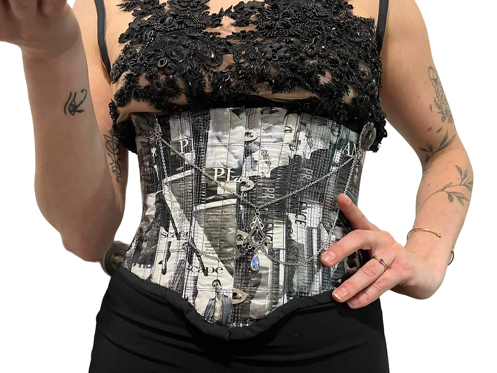 Miniatura: Serre-taille en tissu photos moletonné intérieur étoilé