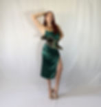 Miniatura: Corset serre-taille assymétrique en sky et broderies peint à la main