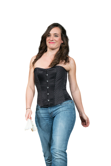 الصورة المصغرة: Corset satin noir jacquard fleurs roses femme