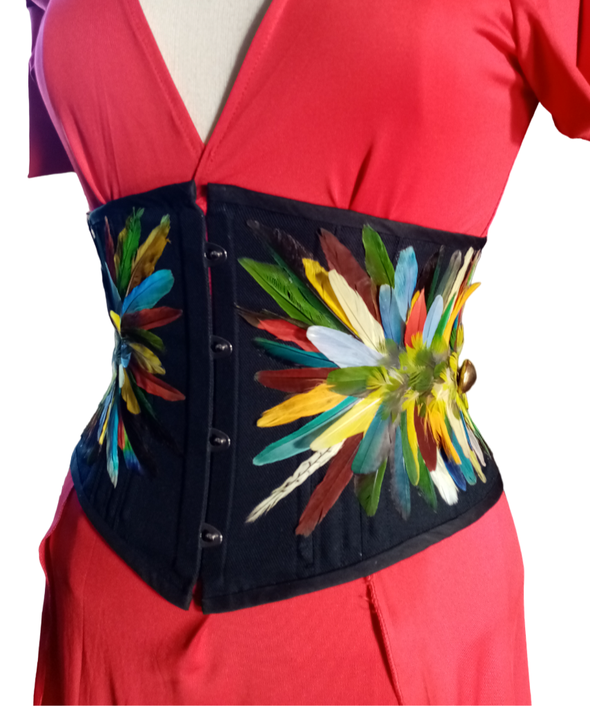 Miniatura: Serre-taille en plumes de mues naturelles