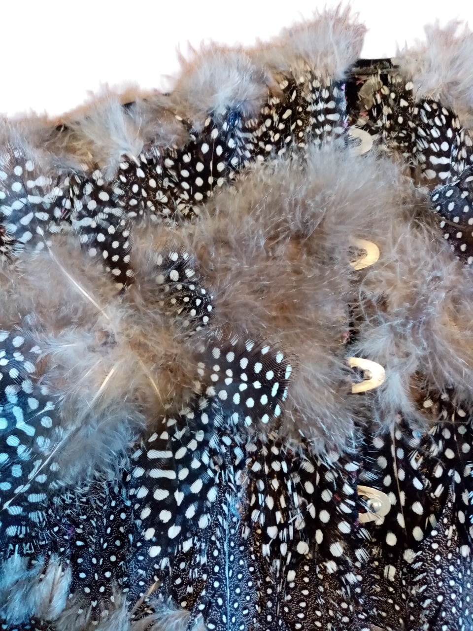 Miniatura: Serre-taille en plumes de pintade