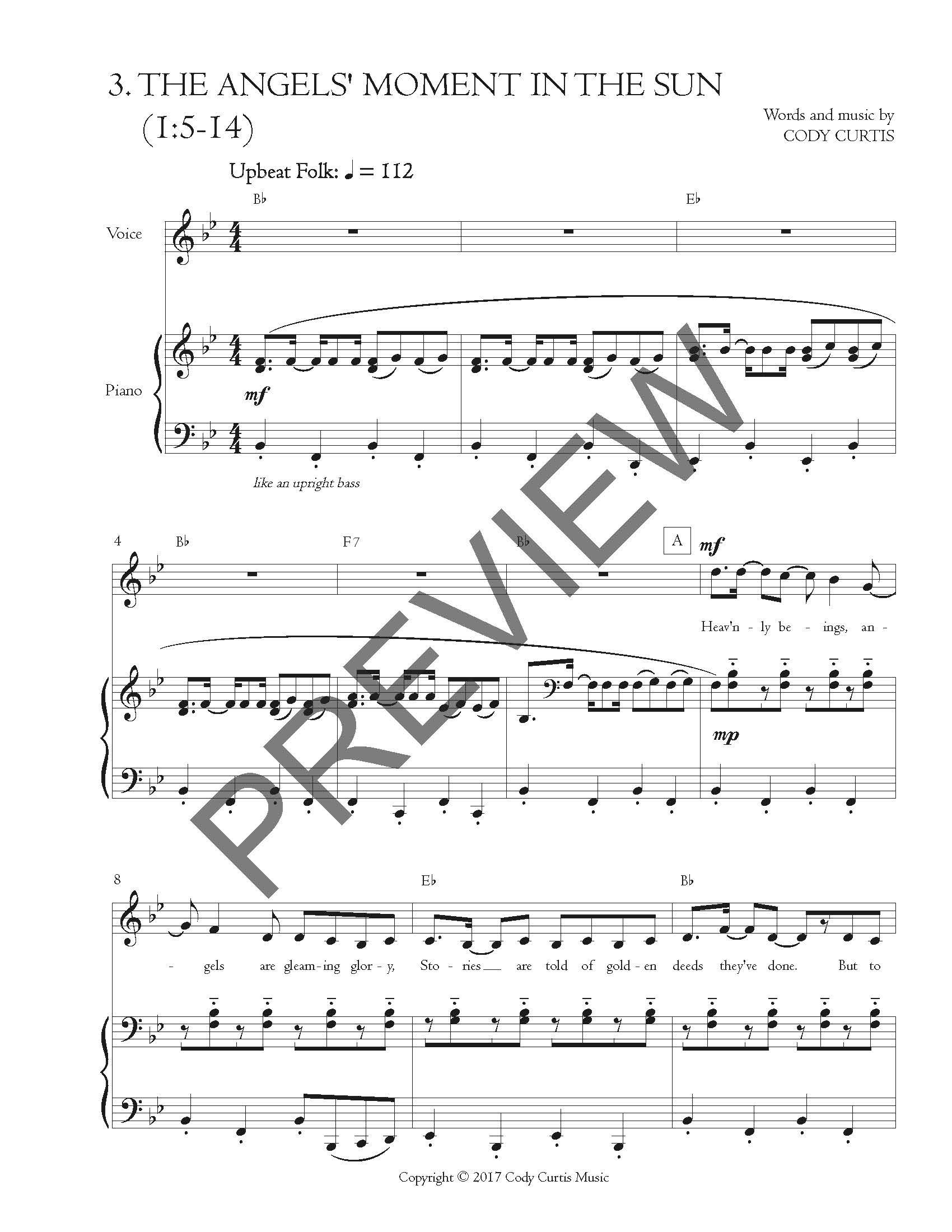 The Angels' Moment in the Sun (1:5-14) [Vox+Pn Sheet Music]