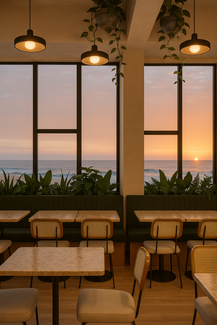 Coastal Dining at Sunset