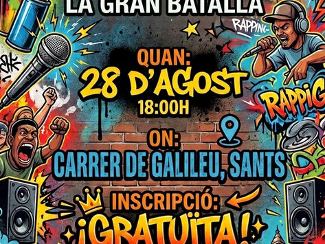 El carrer Galileu acollirà una batalla de rap per la Festa Major de Sants