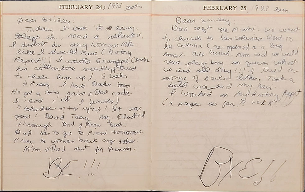 Diary: February 24-25, 1973