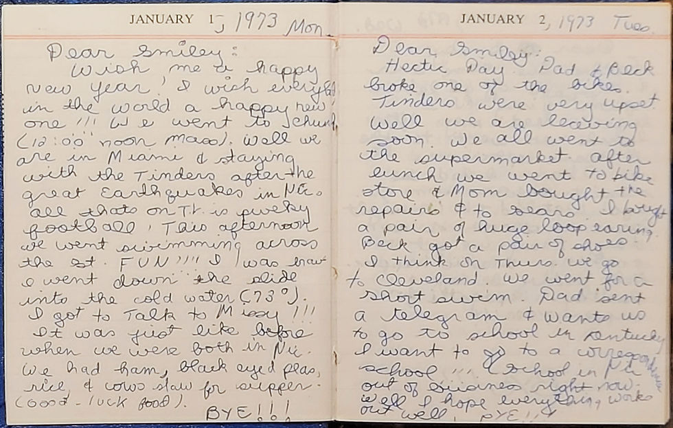 Diary: January 1-3, 1973