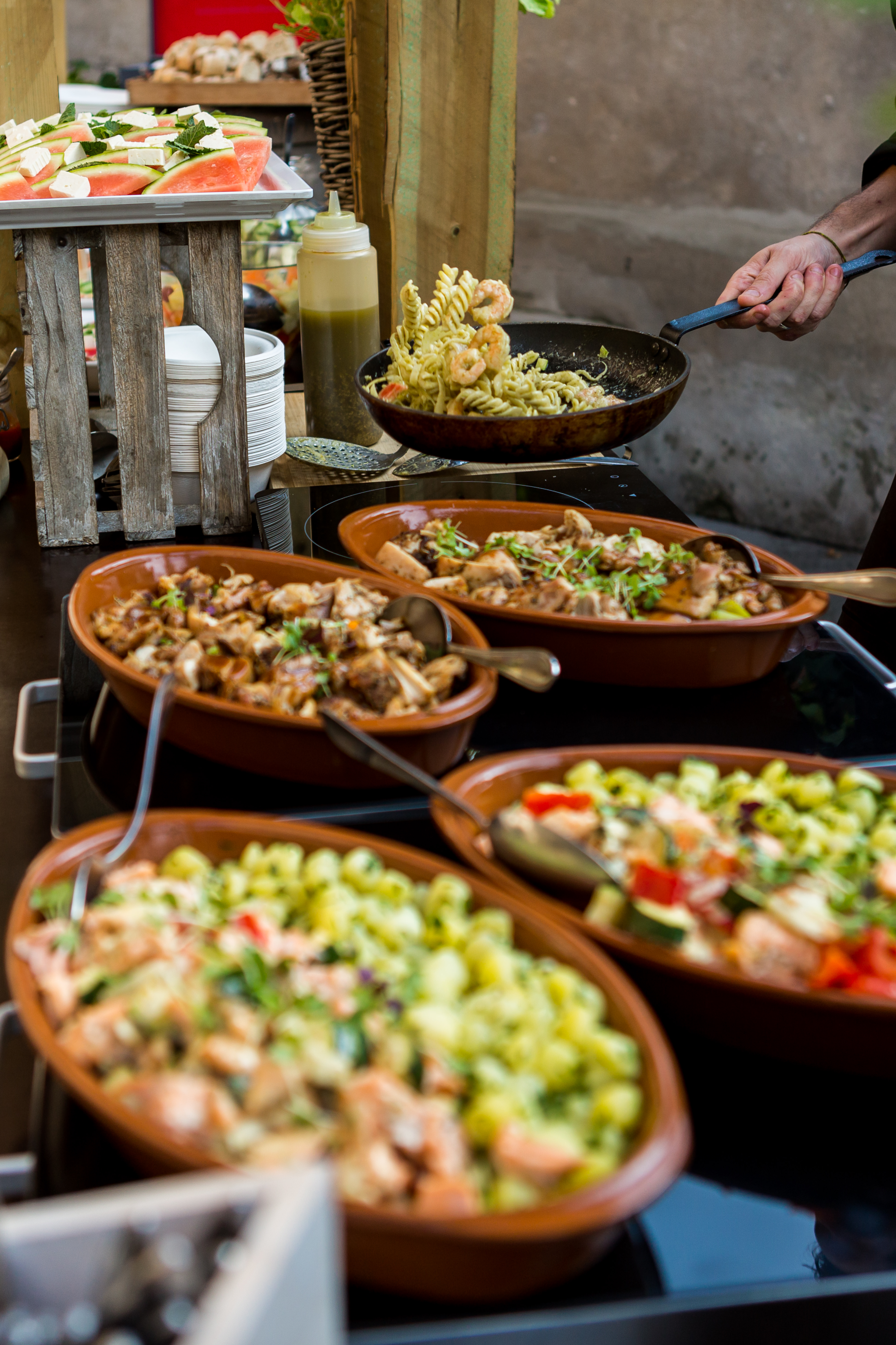 Arranged Food and Objects