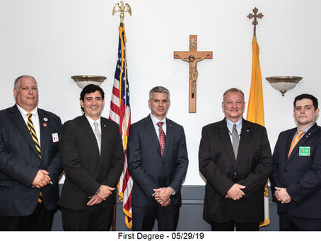 Welcome new 1st Degree Knights!