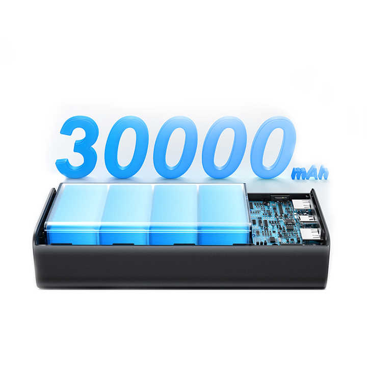 Thumbnail: USAMS CD191 Excellent Power Bank for Outdoor 30000mah Fast Charging Digital Disp