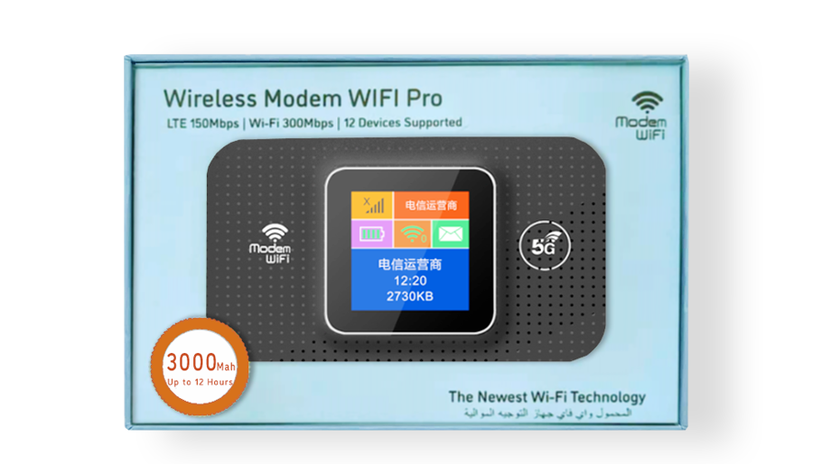 Thumbnail: HW57 pro 3000mah 4G როუტერი სიმბარატით