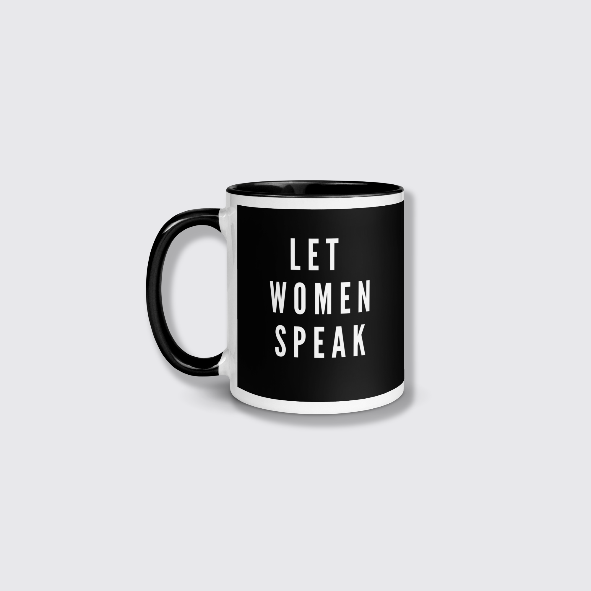 Let women speak mug