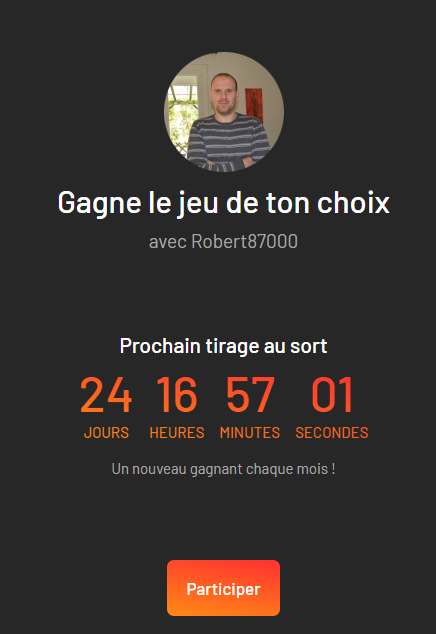 concours instant gaming robert 87000 juin 2026