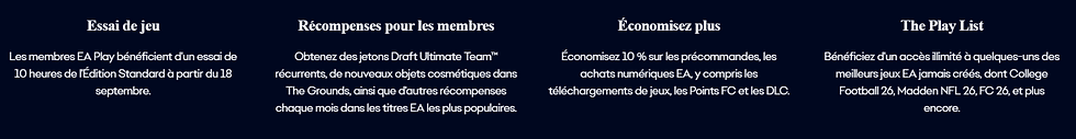 avantages ea play pour fc 27 et les jeux ea sports