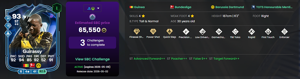 GUIRASSY 93 TOTS SBC DCE FC 26