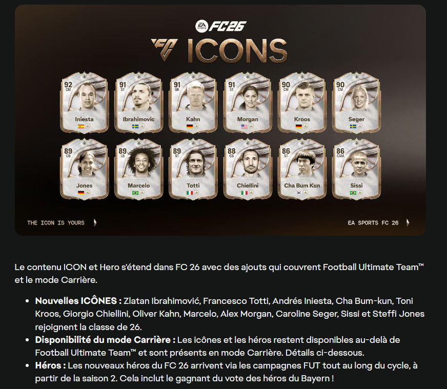 ICONES PRECOMMANDE FC 26