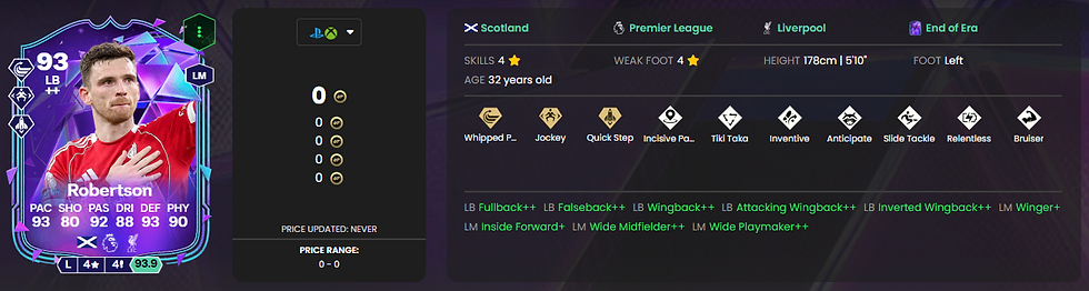 ROBERTSON 93 FC 26 FIN D UNE ERE EA SPORTS SBC DCE