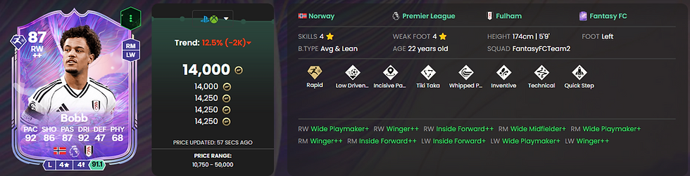 oscar bobb fc 26 fut fantasy