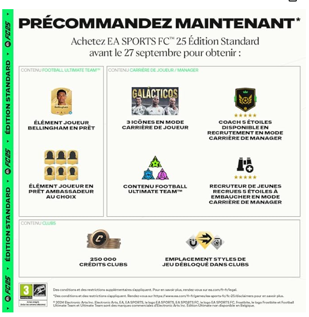 bonus precommande fc 25 ps5