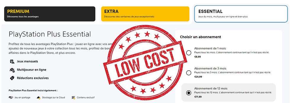 PAYER SON ABONNEMENT PSN 12 MOIS ESSENTIAL, EXTRA OU PREMIUM MOINS CHER ! ASTUCES ET BON PLAN PSN MOINS CHER !