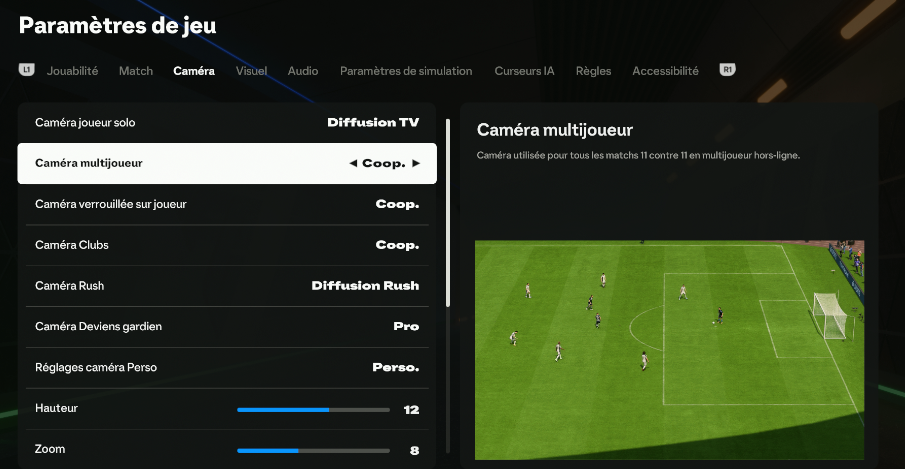caméra fc 25