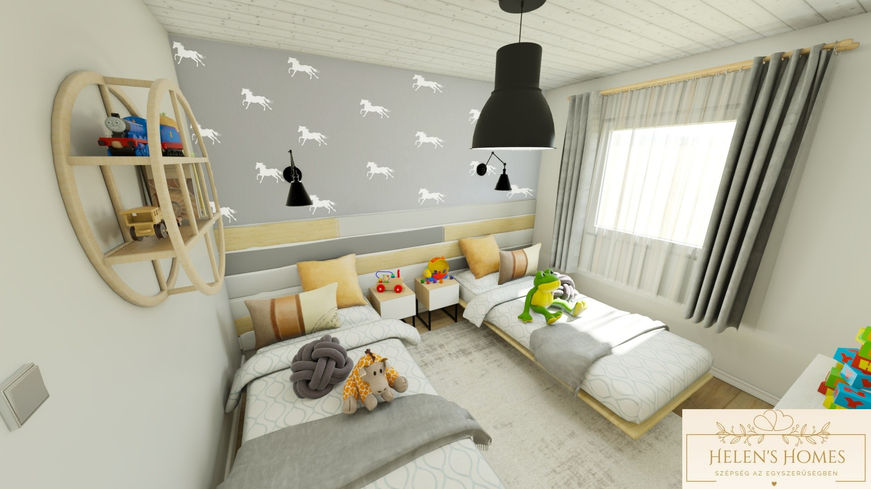 Gyerekszoba 3D-s látványterv