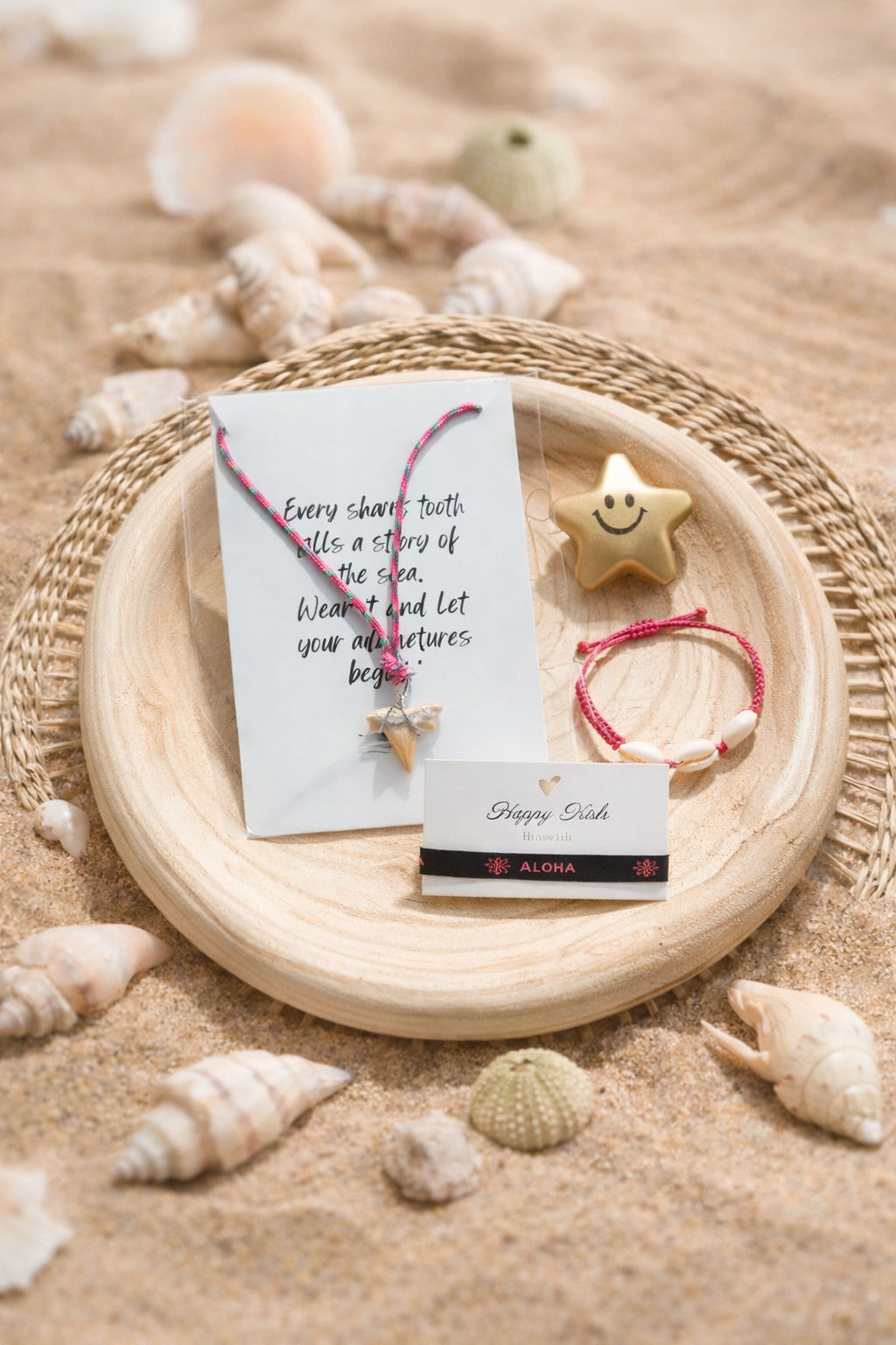 Zomercadeau Set Kind – Strand Sieraden met Haaientand & Schelpjes