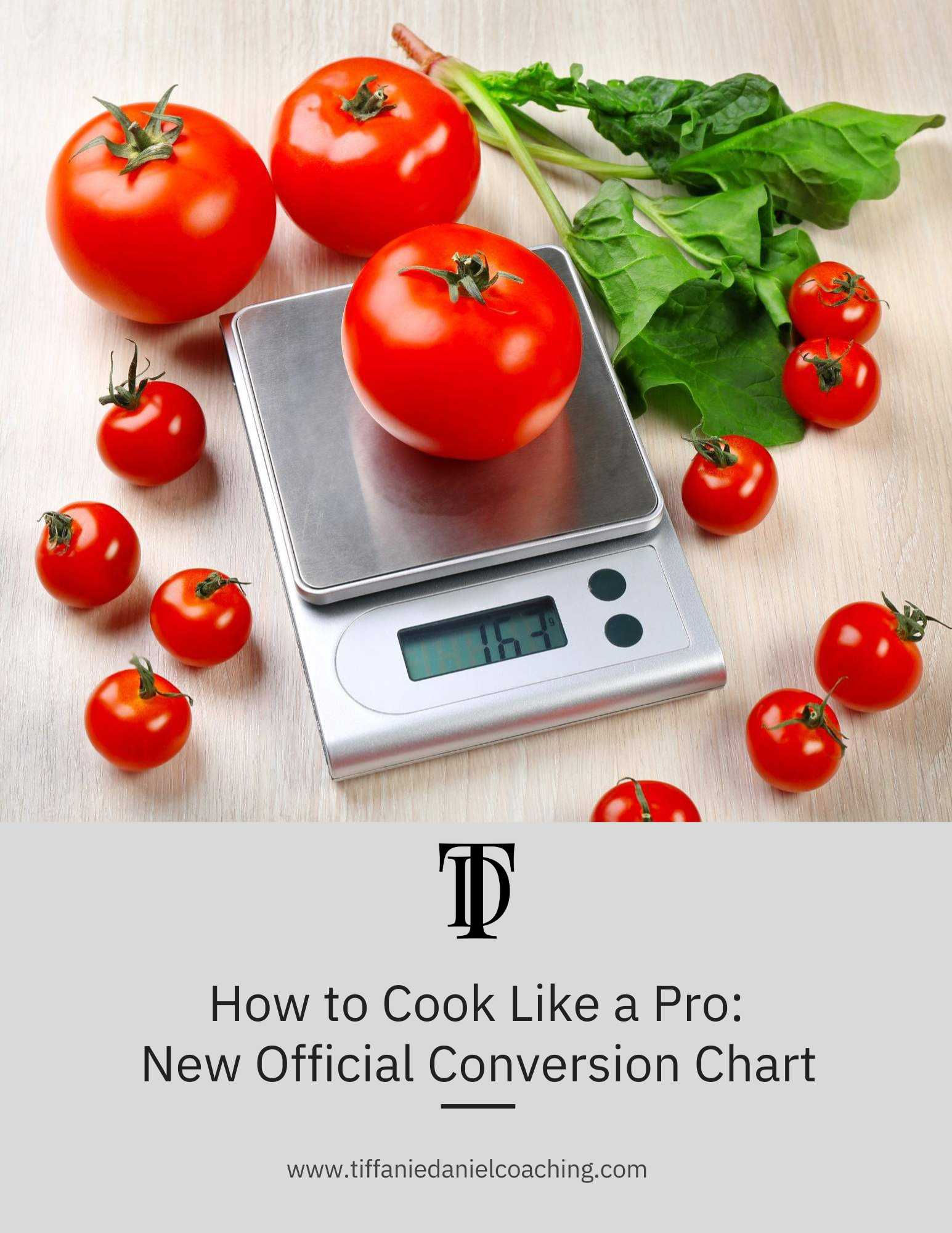 How to Cook Like a Pro: New Official Conversion Chart