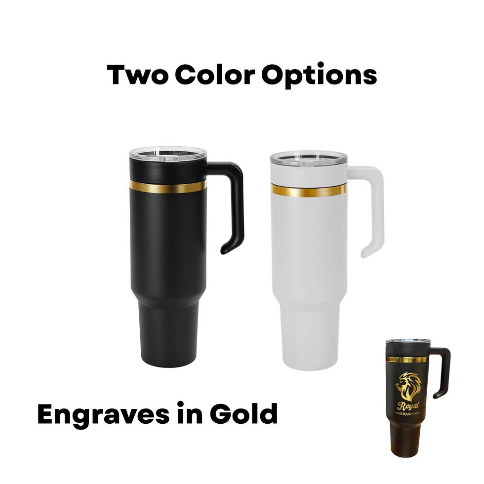 Thumbnail: 40oz Gold Engraved Tumbler