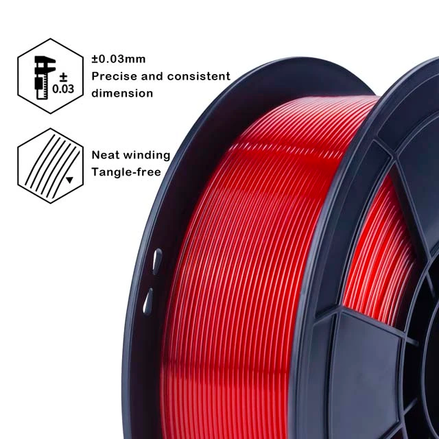 Miniature : ZIRO PLA PRO Filament - Translucent colors, Translucent red, 1kg, 1.75mm