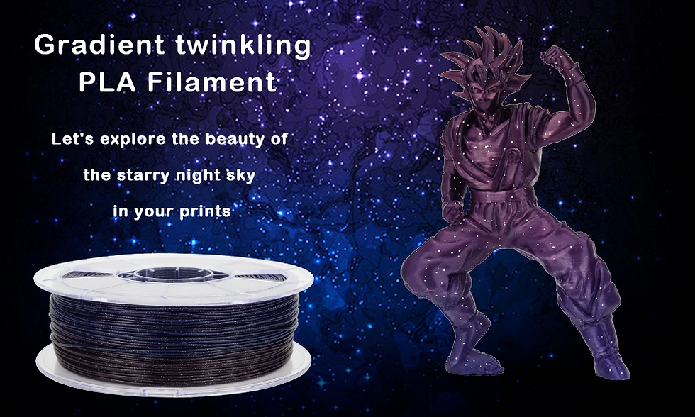 Miniature : ZIRO Gradient Color Twinkling PLA Filament - 1kg, 1.75mm, Starry sky