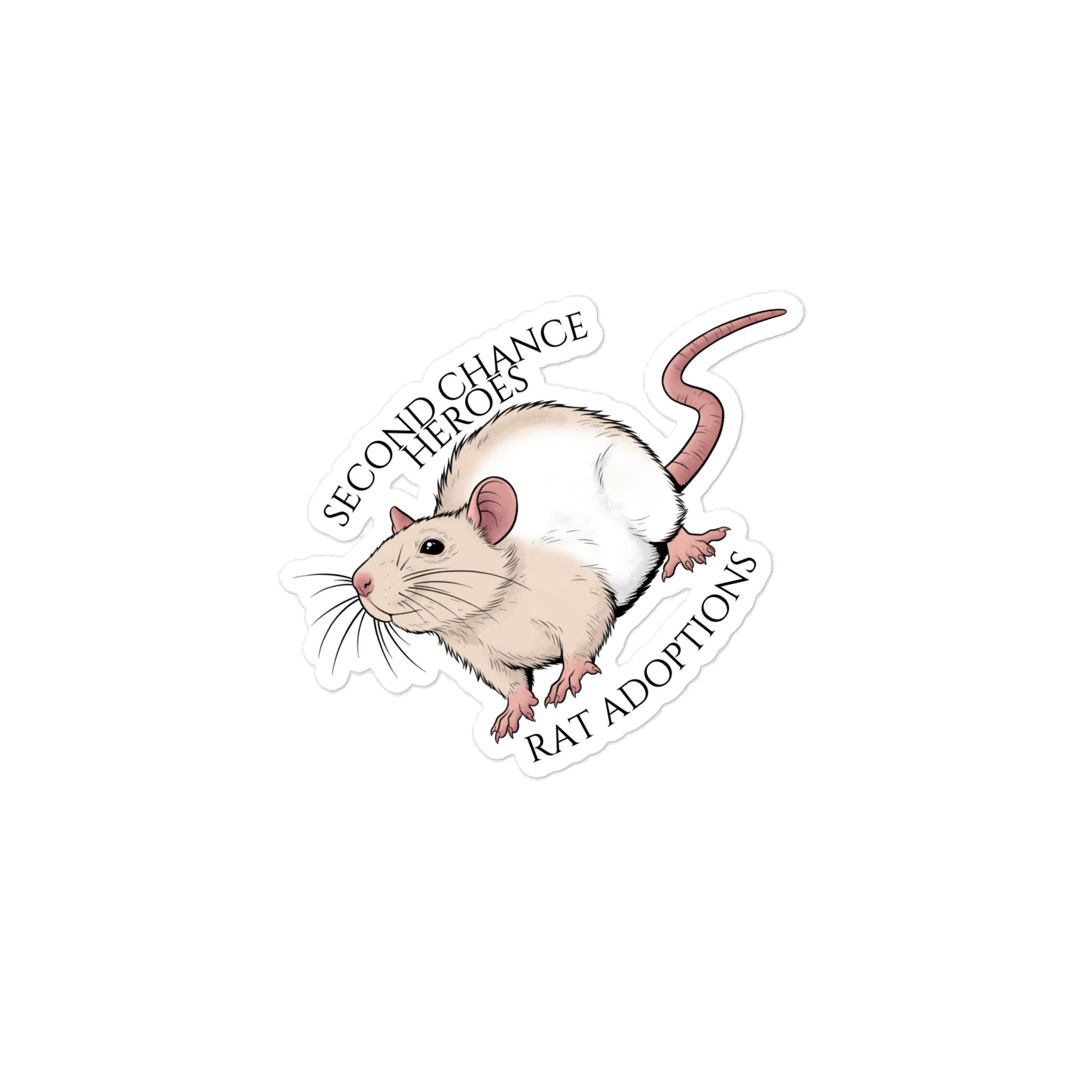 Fawn Hooded Rat Sticker