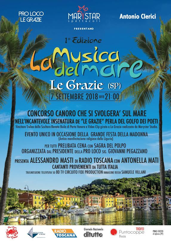 Nuovo Evento Marystar "La Musica del Mare" in Liguria a settembre.