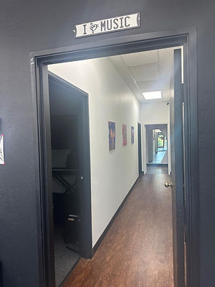 Hallway to music lesson rooms