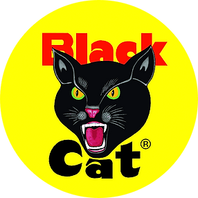 The BLACK CAT fireworks logo/