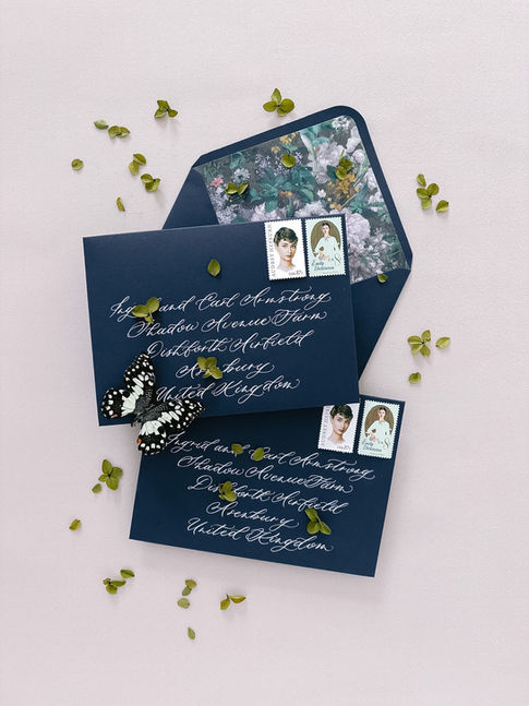 calligraphy envelope addressing for luxury weddings