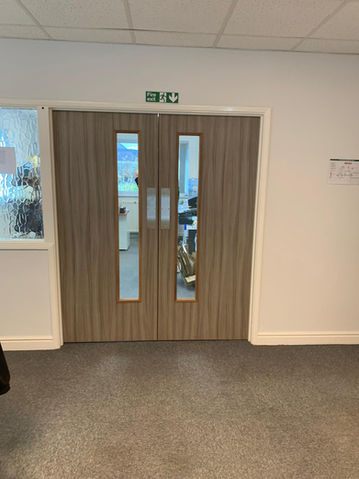 fire doors manufactured and installed for a local business in Middlesbrough