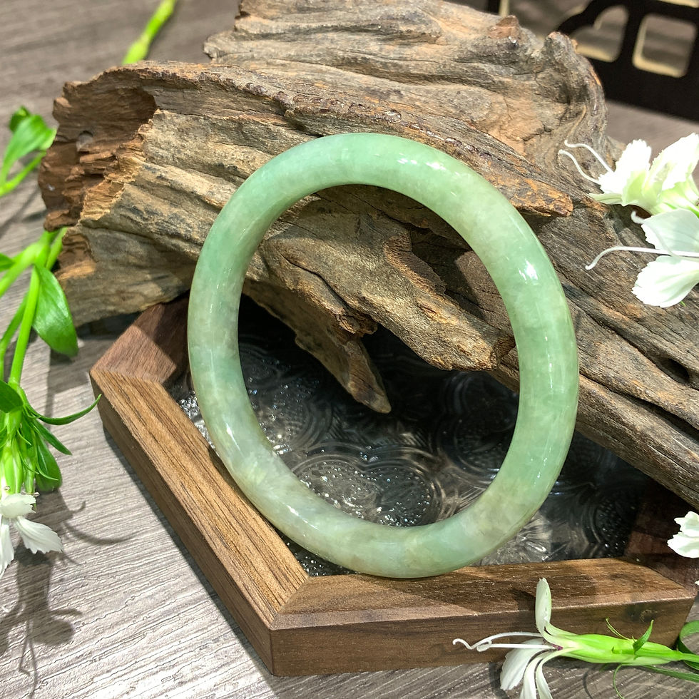 縮圖：A玉 - 冰種福祿玉鐲(正圈) [奉送香港翡翠鑑証書: SC 185867]