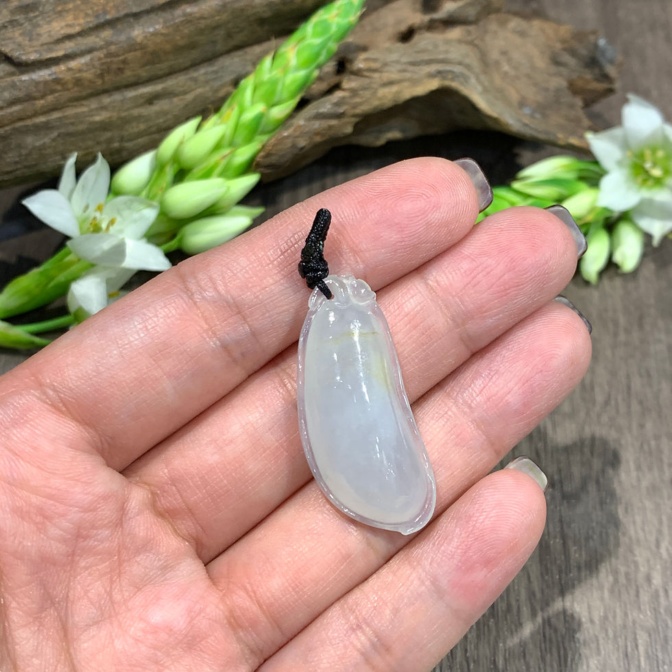 縮圖：A玉 - 冰種飄黃翡福壽果 (V-6458)