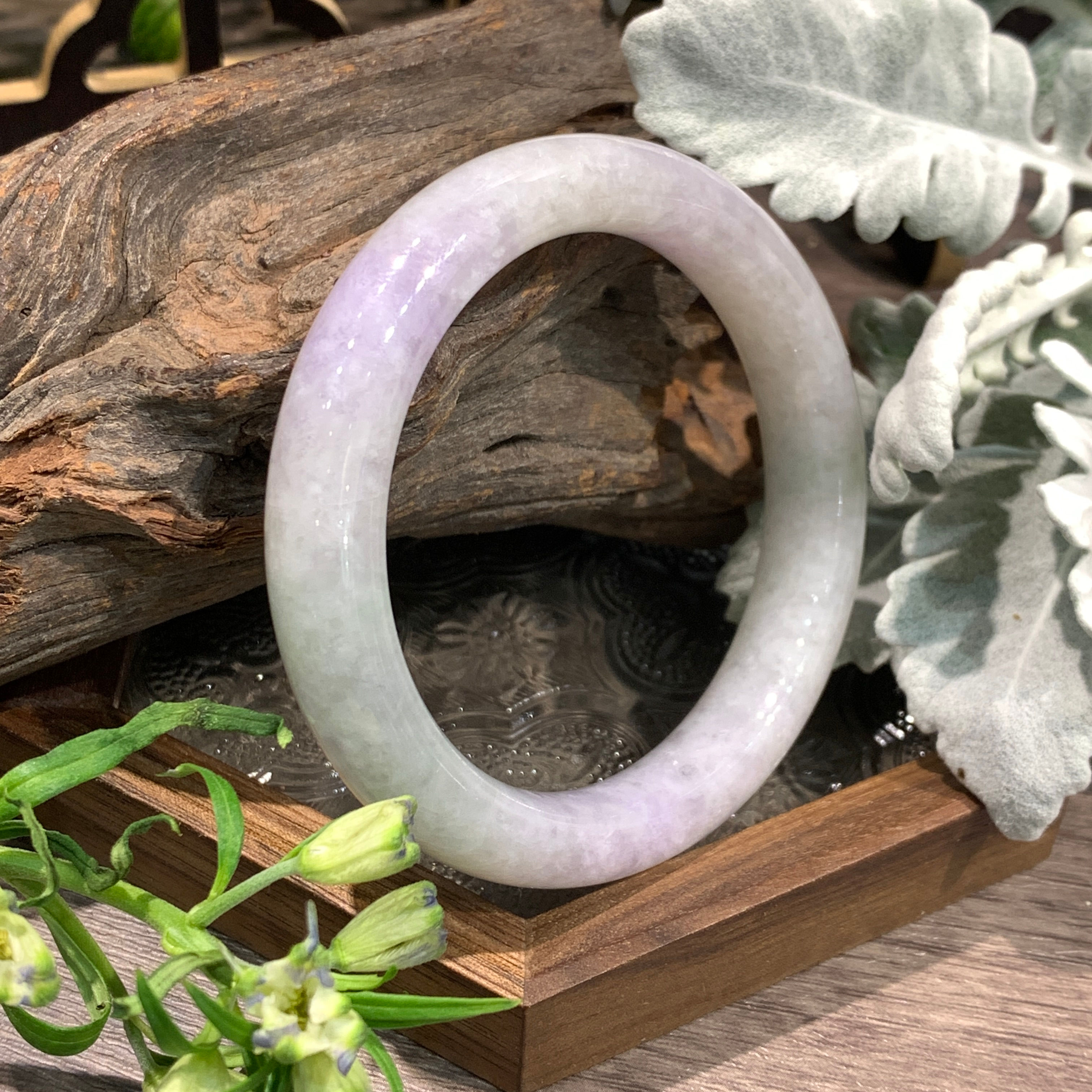 A玉 - 冰種紫羅蘭玉鐲(正圈) [奉送香港翡翠鑑証書: SC 185217]