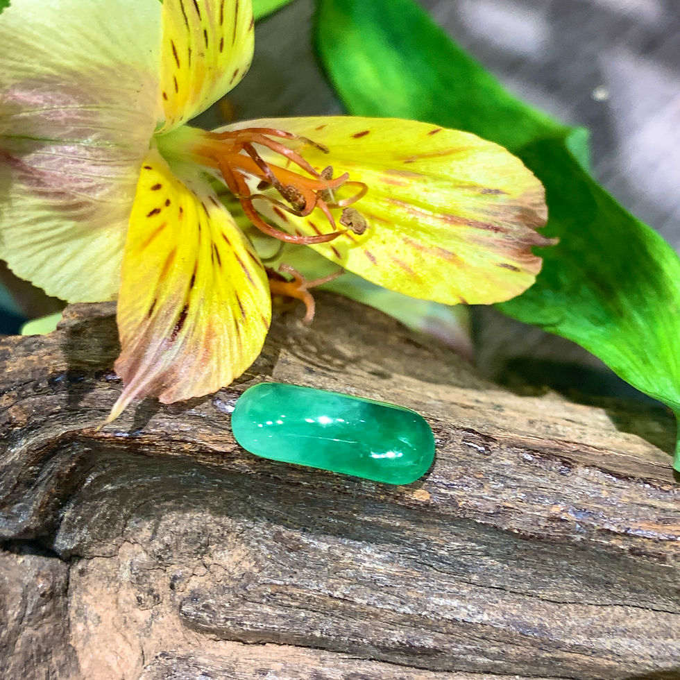 縮圖：A玉 - 冰種飄綠花馬鞍 (HR-12160)