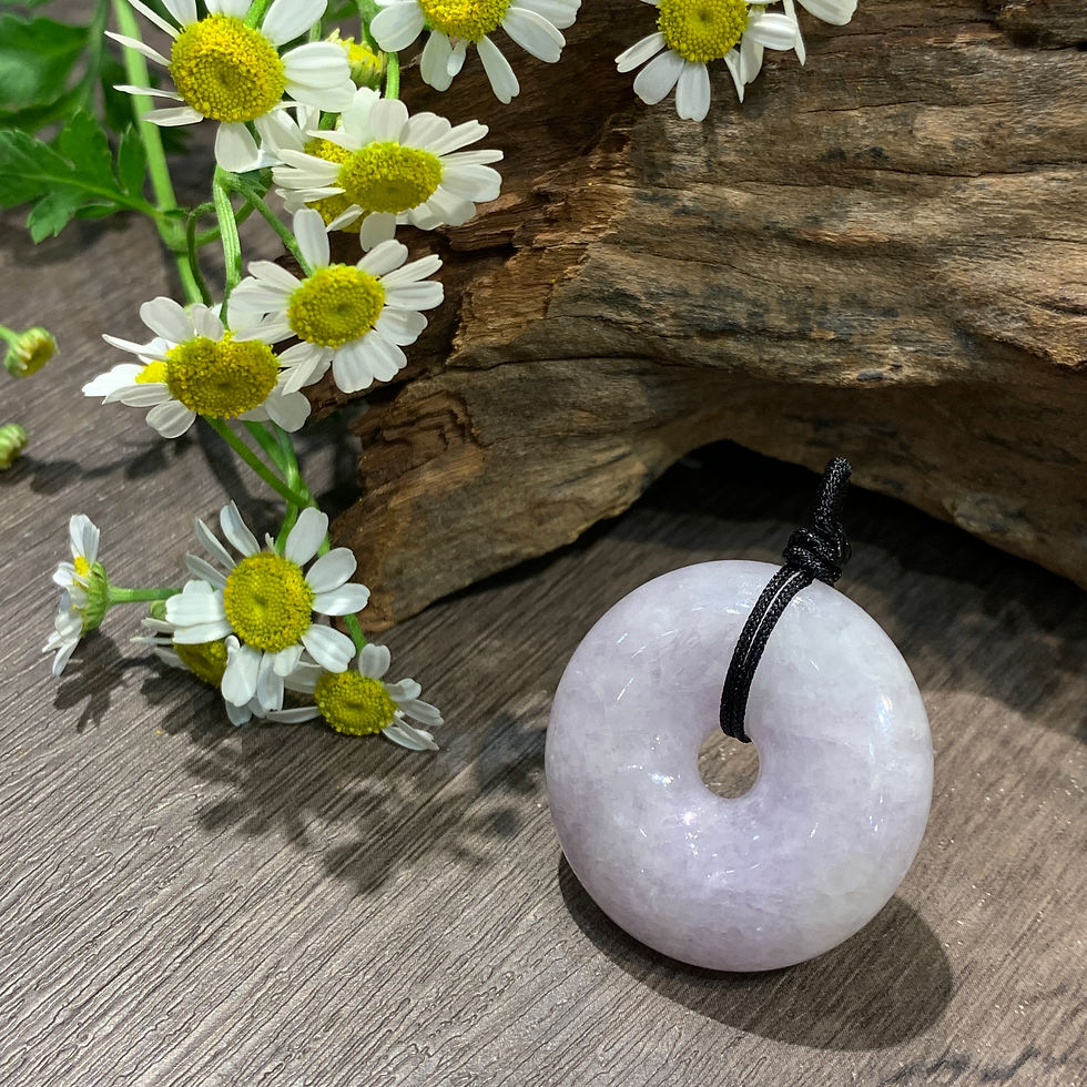 縮圖：A玉 - 冰紫羅蘭平安扣 (R-13672)