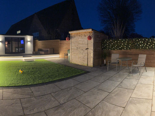 Garden room and completed landscape project completion photo
