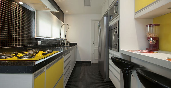 Cozinha de quartzo preto estelar